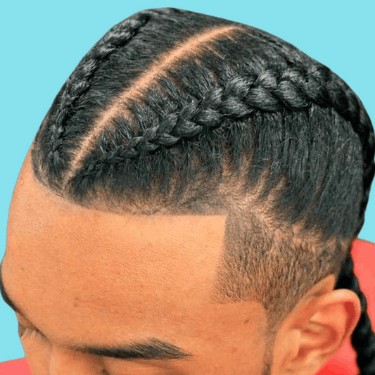 2 Large Natural Hair Cornrows