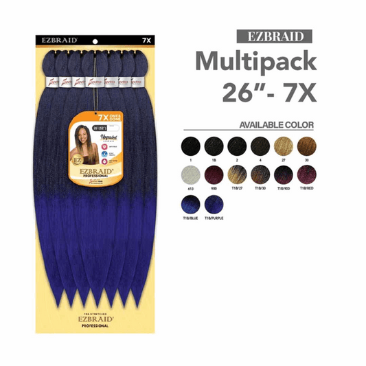EZBRAID Professional 7X One & Done Pre-Stretched Braid