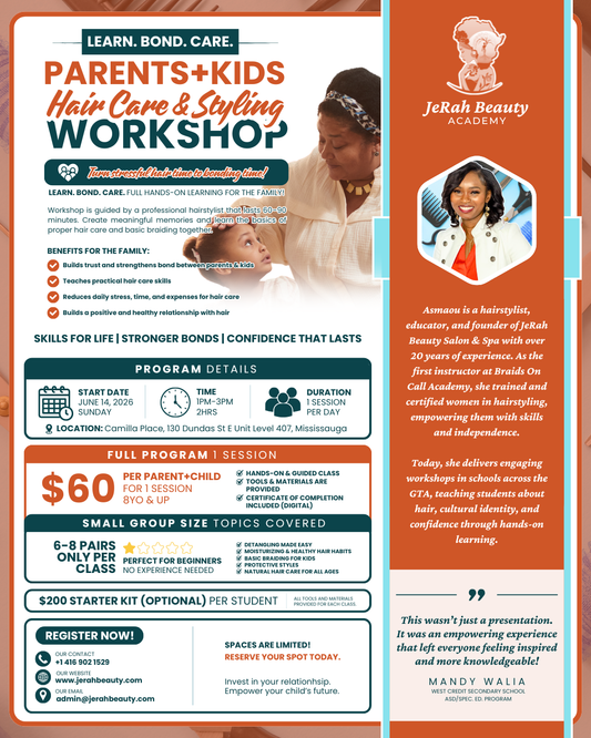 Parent & Kids Hair Care & Styling Workshop