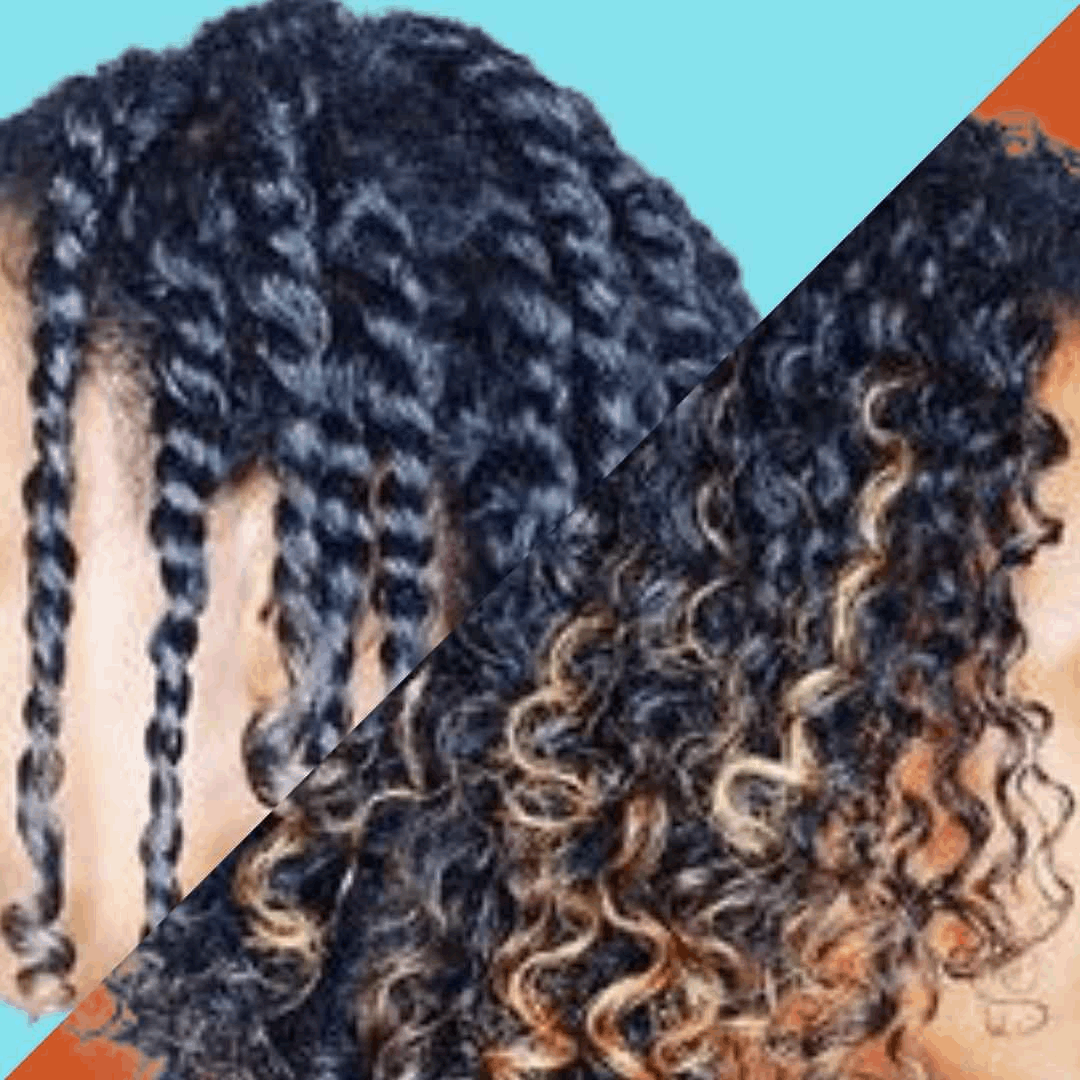 Twist Out - 2 or 3 strands or flat