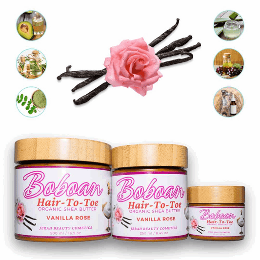Vanilla Rose Boboan Hair-To-Toe Organic Shea Butter