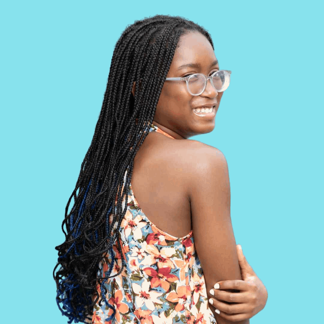 Medium Kids Natural Hair Single Braids
