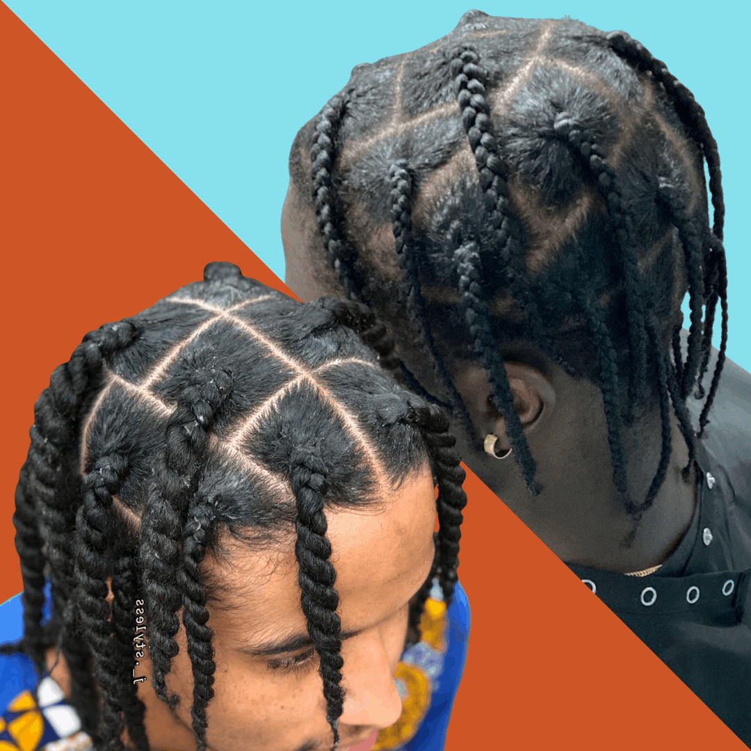 Large Natural Hair Box Braids or Twists