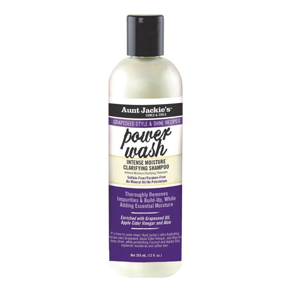 AUNT JACKIE'S Grapeseed Power Wash Intense Moisture Clarifying Shampoo (12oz)