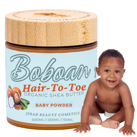 Baby Powder Boboan Hair-To-Toe Organic Shea Butter