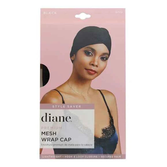 Diane Premium Mesh Wrap Cap Black