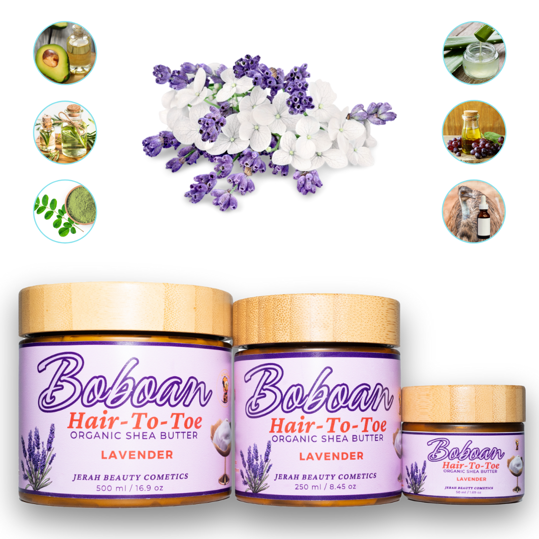 LAVENDER Boboan Hair-To-Toe Organic Shea Butter