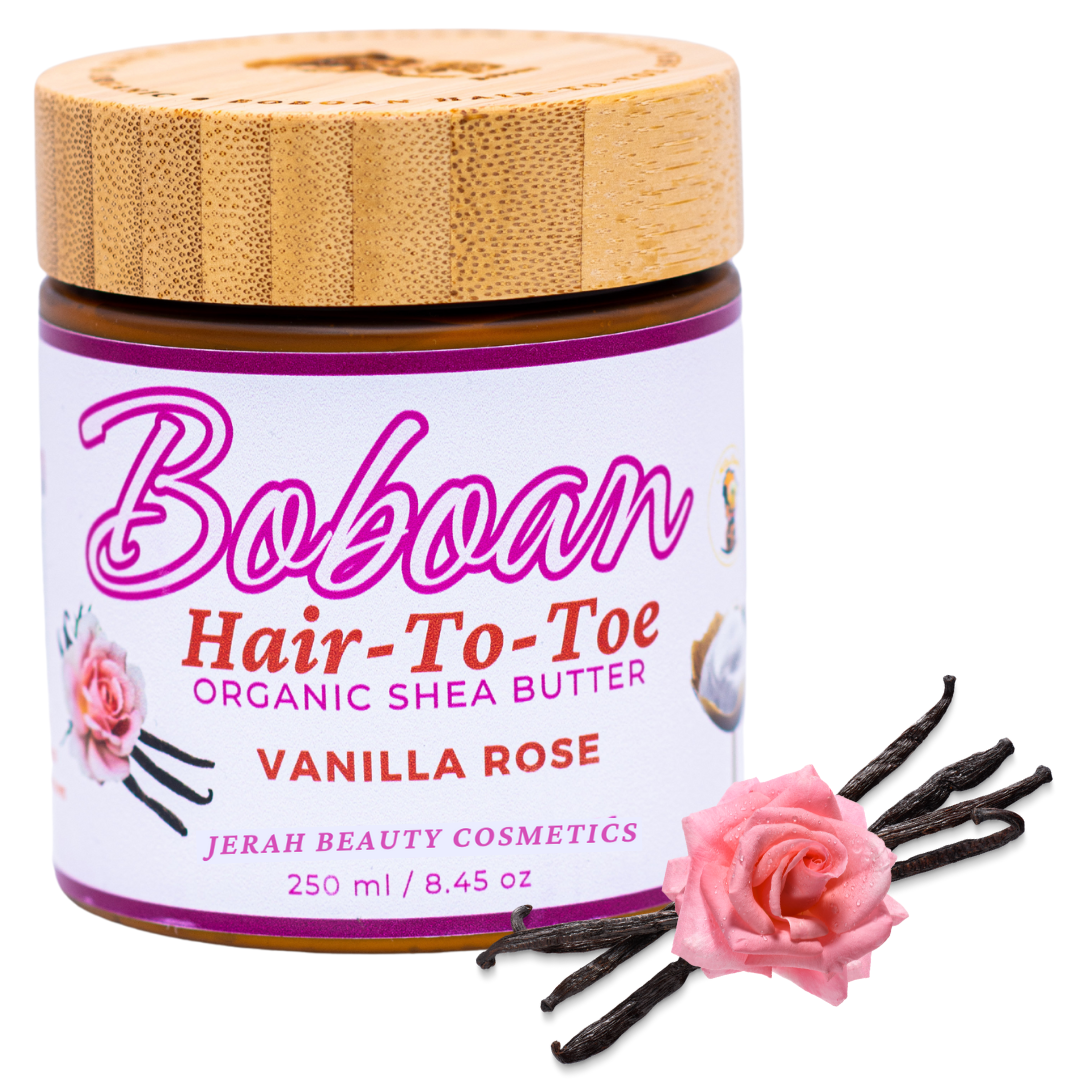 VANILLA ROSE Boboan Hair-To-Toe Organic Shea Butter