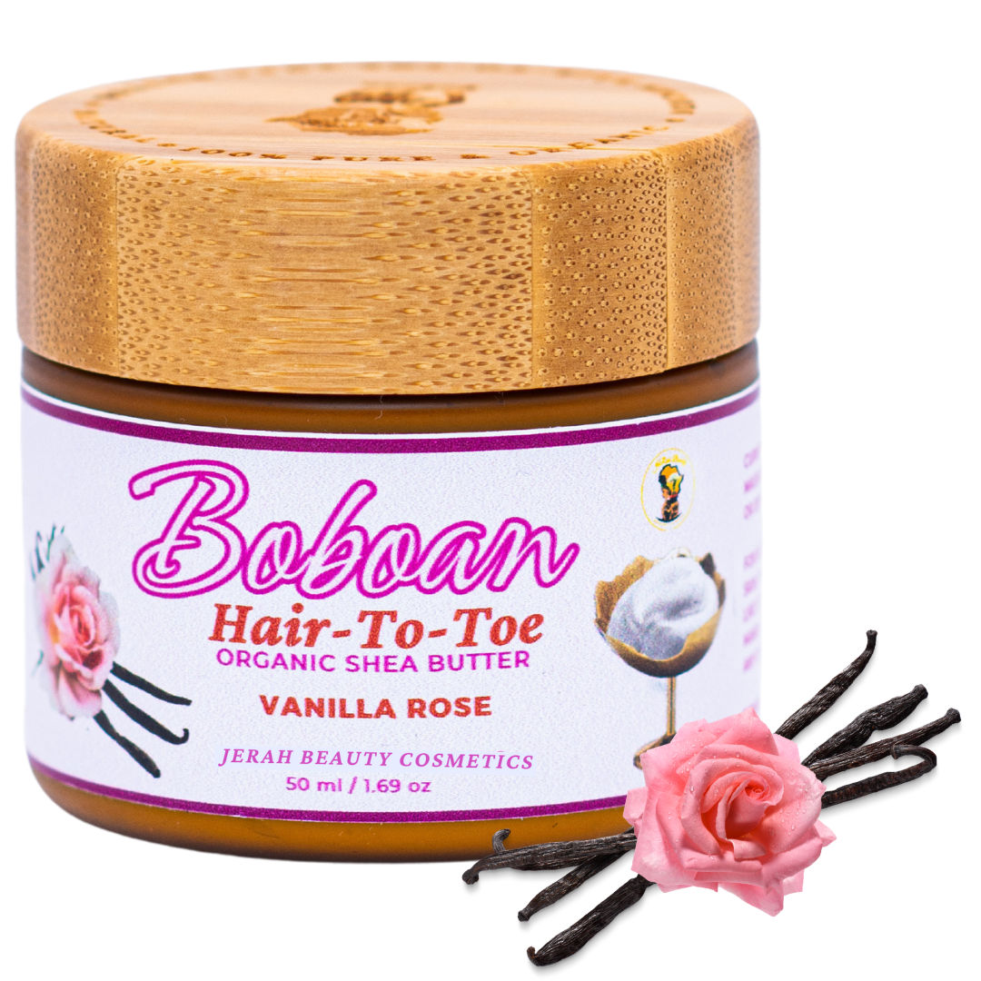 VANILLA ROSE Boboan Hair-To-Toe Organic Shea Butter