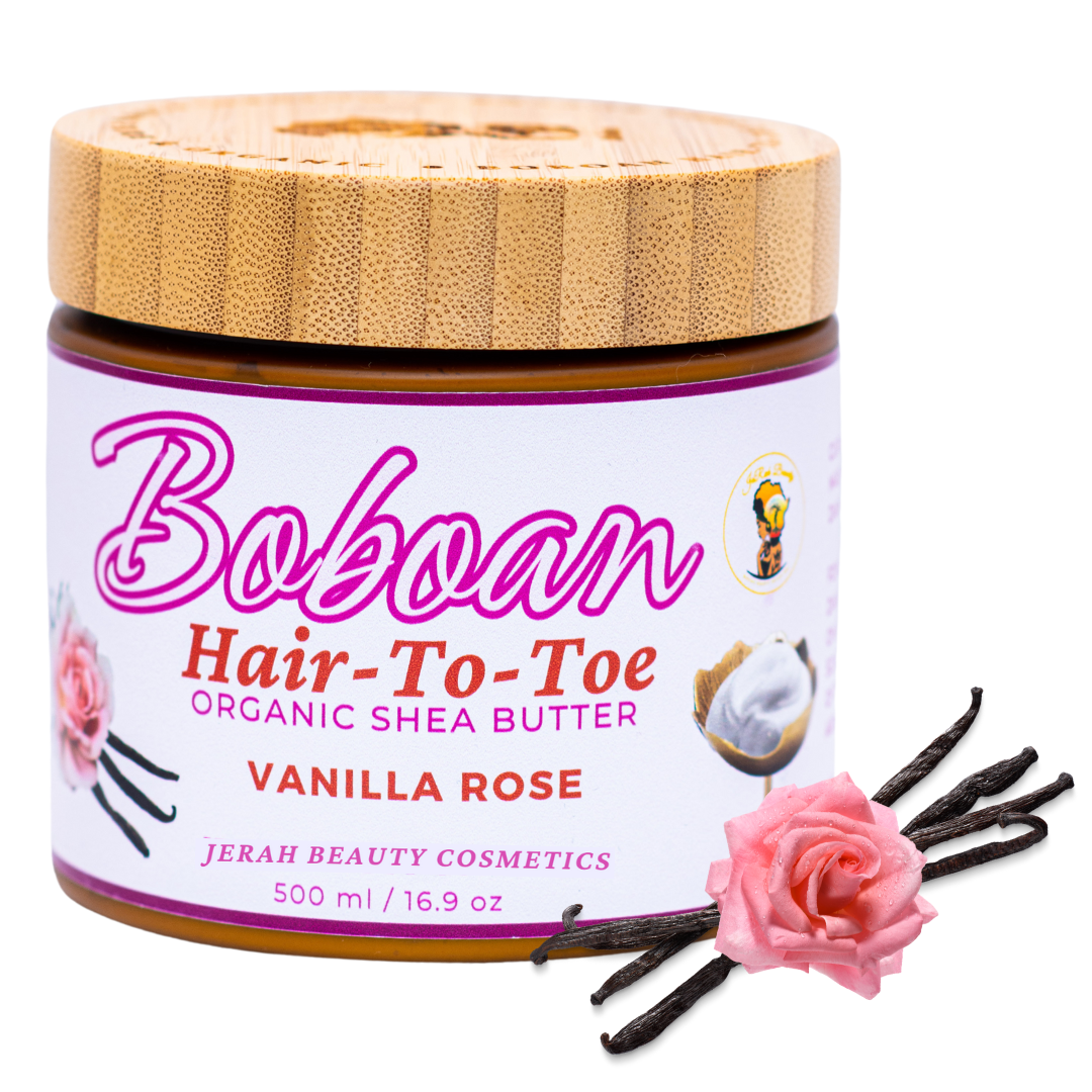 VANILLA ROSE Boboan Hair-To-Toe Organic Shea Butter