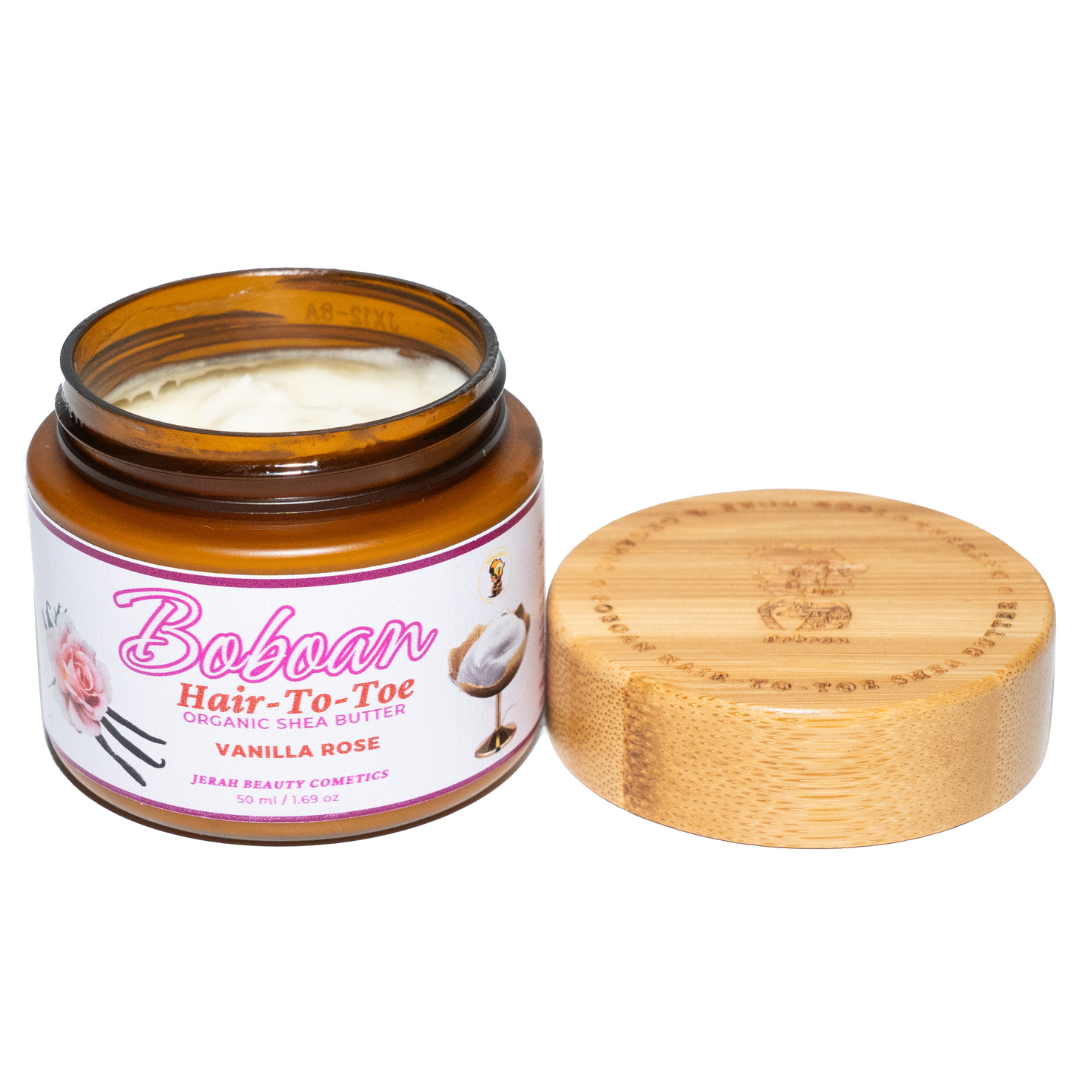 VANILLA ROSE Boboan Hair-To-Toe Organic Shea Butter