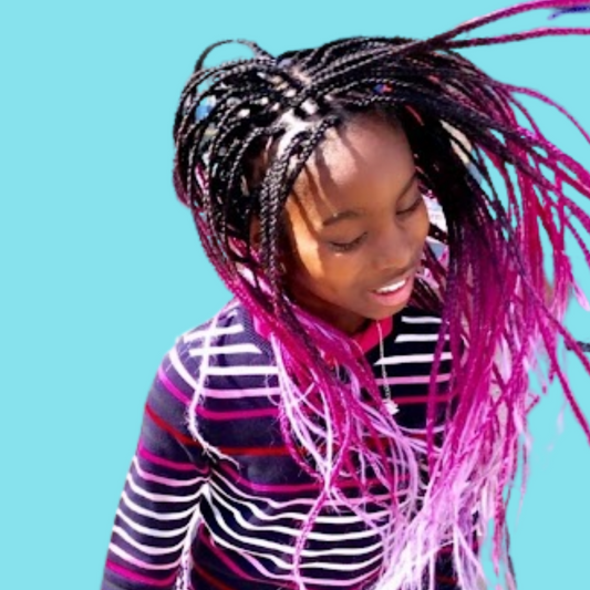 Large Kids Natural Hair Single Braids