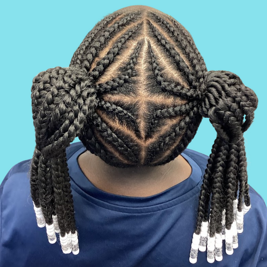 Medium and Large Kids Natural Hair Cornrows