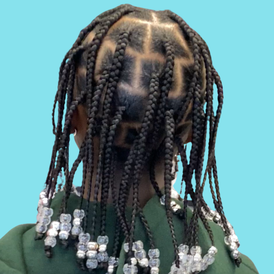 Large Kids Natural Hair Single Braids