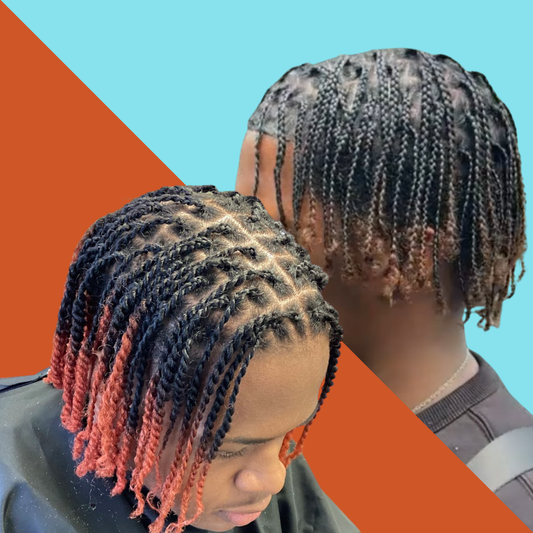 Small Natural Hair Box Braids or Twists